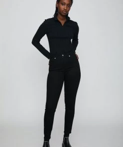 JUST FEMALE SALE ACROSS ZIP BLOUSE