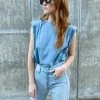 JUST FEMALE BEIJING TOP STONEWASH NEW IN