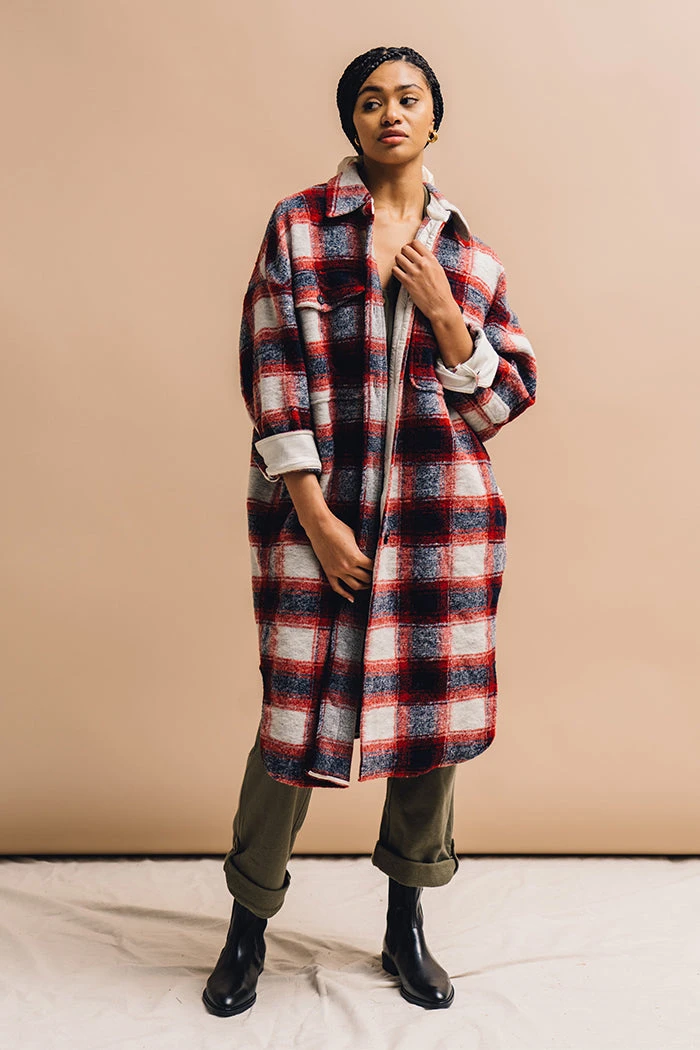 PIPE AND ROW NEW IN BLAKE PLAID COAT 3 PIPE AND ROW NEW IN BLAKE PLAID COAT