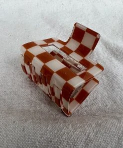 PIPE AND ROW SMALL SQUARE HAIR CLAW CHECKER CONGAC SPRING '22