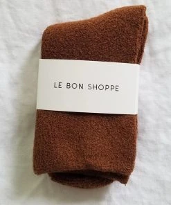 LE BON SHOPPE CLOUD SOCKS SEPIA