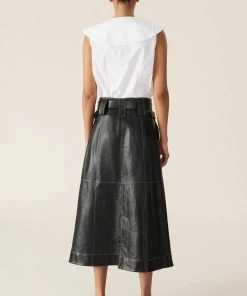 GANNI COTTON POPLIN SLEEVELESS SPRING '22