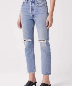 AGOLDE RILEY HI RISE CROP ESCALATE SALE