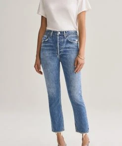 AGOLDE RILEY HI RISE CROP FREQUENCY NEW IN