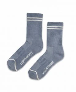 LE BON SHOPPE BOYFRIEND SOCKS BLUE GREY