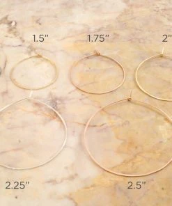 HANNAH NAOMI HAMMERED HOOP EARRINGS