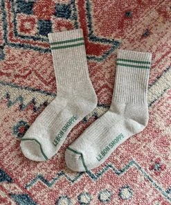LE BON SHOPPE SPRING '22 BOYFRIEND SOCKS LIGHT GREY