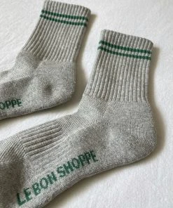 LE BON SHOPPE SPRING '22 BOYFRIEND SOCKS LIGHT GREY