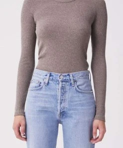 AGOLDE MAYA SCOOP NECK RIB LONG SLEEVE NEW IN