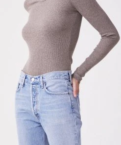 AGOLDE MAYA SCOOP NECK RIB LONG SLEEVE NEW IN