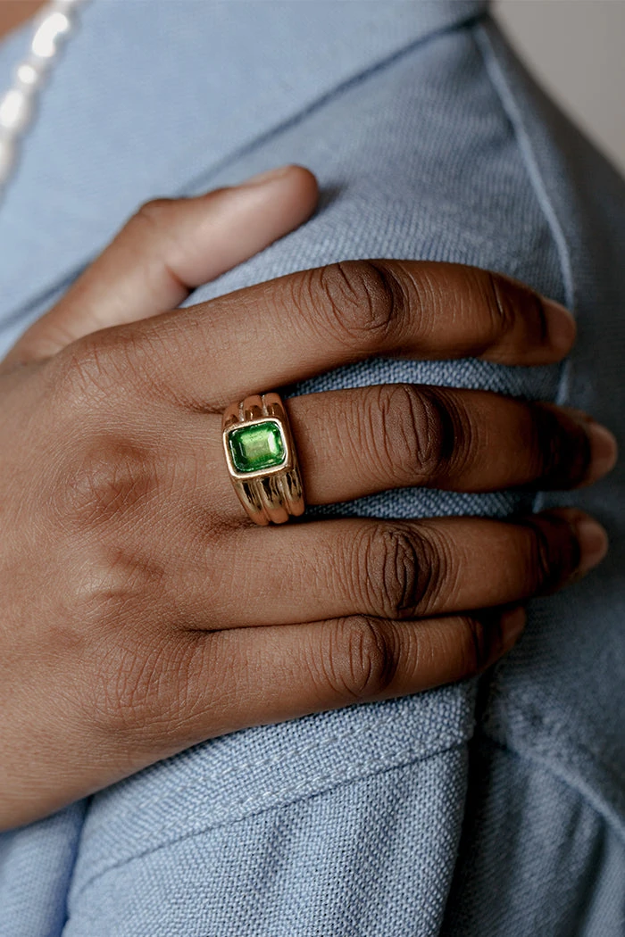 WOLF CIRCUS PENELOPE PERIDOT RECTANGLE RING 2 WOLF CIRCUS PENELOPE PERIDOT RECTANGLE RING