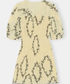 GANNI PLEATED GEORGETTE MINI DRESS 8 GANNI PLEATED GEORGETTE MINI DRESS