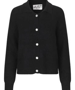 JUST FEMALE REBELO COLLAR CARDIGAN