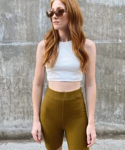 PIPE AND ROW SALE RIBBED BIKE SHORTS