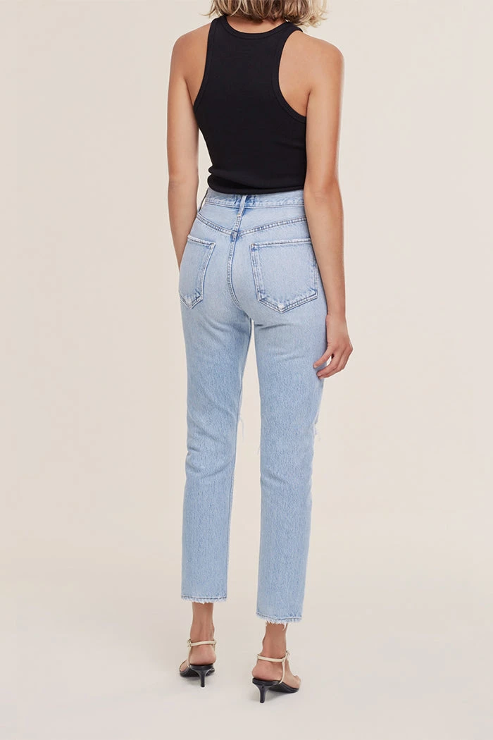 AGOLDE RILEY HI RISE CROP CLEAR SKIES 2 AGOLDE RILEY HI RISE CROP CLEAR SKIES