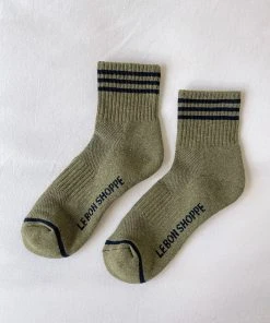 LE BON SHOPPE SPRING '22 GIRLFRIEND SOCKS SAGE