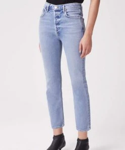 AGOLDE RILEY HI RISE CROP SHIVER