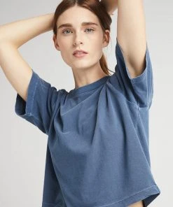 RICHER POORER RELAXED SHORT SLEEVE CROP TEE MOONLIT OCEAN