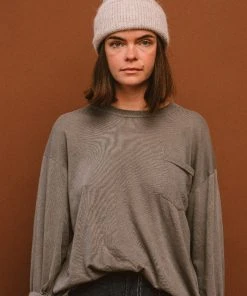 PIPE AND ROW NEW IN SMITH BEANIE LIGHT GREY