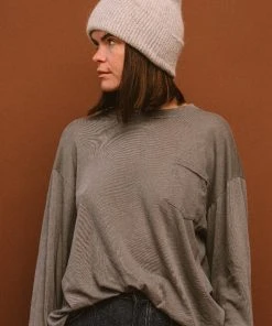 PIPE AND ROW NEW IN SMITH BEANIE LIGHT GREY
