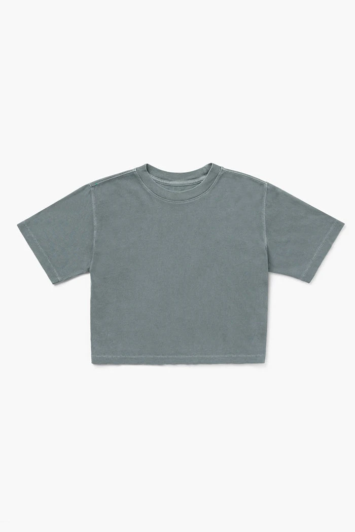 RICHER POORER RELAXED SHORT SLEEVE CROP TEE GUNMETAL NEW IN 1 RICHER POORER RELAXED SHORT SLEEVE CROP TEE GUNMETAL NEW IN