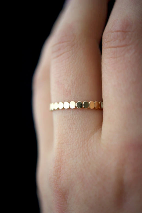 HANNAH NAOMI THICK BEAD STACKING RING SILVER 1 HANNAH NAOMI THICK BEAD STACKING RING SILVER