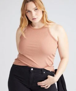 RICHER POORER VINTAGE RIB TANK MOCHA MOUSSE SPRING '22