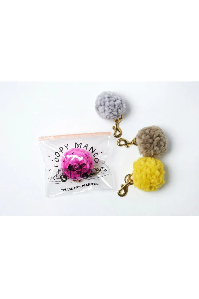 LOOPY MANGO POM POM KEYCHAIN DIY KIT MERINO NO. 5